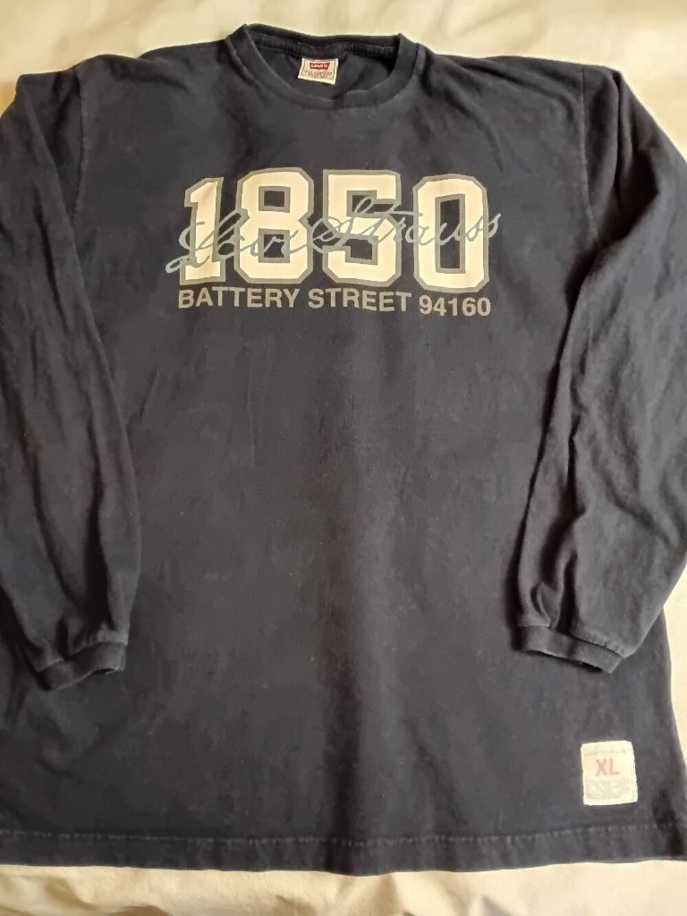 Vtg 90s Levis Strauss Since 1850 Battery St Long Sleeve Shirt XL Made In Greece